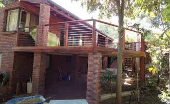 Raised Deck on Brick Pillars